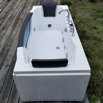 66 Inch Jet Whirlpool SPA Bathtub Two Person Led Indoor Dual Side Skirt