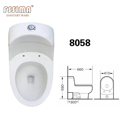 Twin Conjoined Toilet Floor Mounted Wc S Trap 190mm Washroom